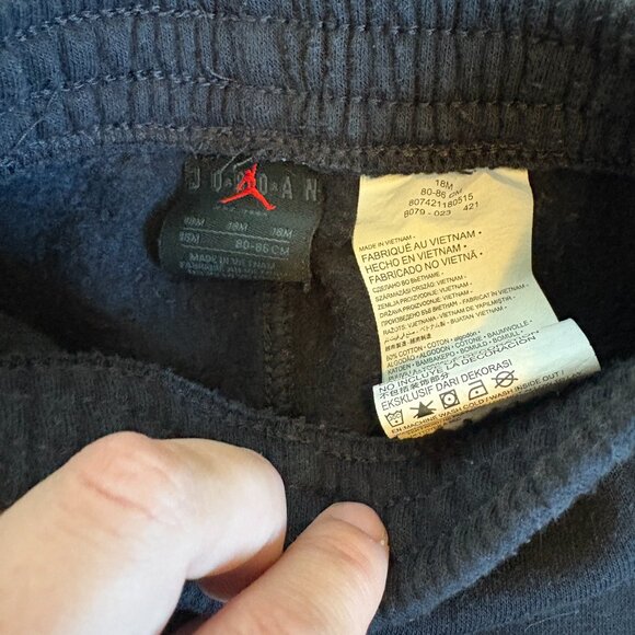 Air Jordan Track pants joggers sweat pants Black Size 18M - Picture 7 of 8